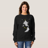 Sweatshirt Black Cat and Christmas Tree  Cat Xmas (Devant entier)