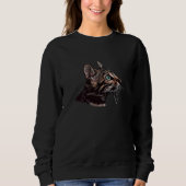Sweatshirt Black Cat Blue Eyes  Cats (Devant)