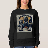 Sweatshirt Black Cat Coffee Squad (Devant)