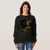 Sweatshirt Black Cat Cooking Corn On The Cob (Devant entier)