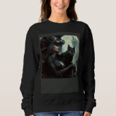 Sweatshirt Black Cat Nursing Steampunk (Devant)