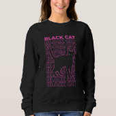 Sweatshirt Black Cat Pastel Aesthetic (Devant)