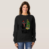 Sweatshirt Black Cat Pushing Christmas Tree Over Cat What (Devant entier)