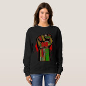 Sweatshirt Black Dad African American Melanin Pride Black His (Devant entier)