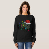 Sweatshirt Black Desert Rain Frog Santa Hat Christmas Tree Li (Devant entier)