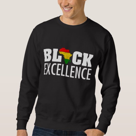 Sweatshirt Black Excellence African Pride Black History Mois (Devant)