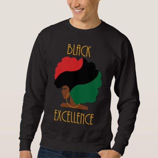 Sweatshirt Black Excellence drapeau panafricain Afro Black Hi (Devant)