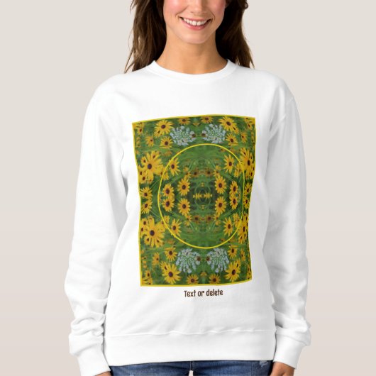 Sweatshirt Black Eyed Susan Daisy Peinture Ajouter Votre Prop (Devant)