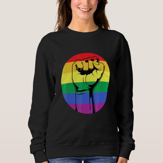 Sweatshirt Black Gay Afro American Pro Black Lgbt Pride Mois (Devant)