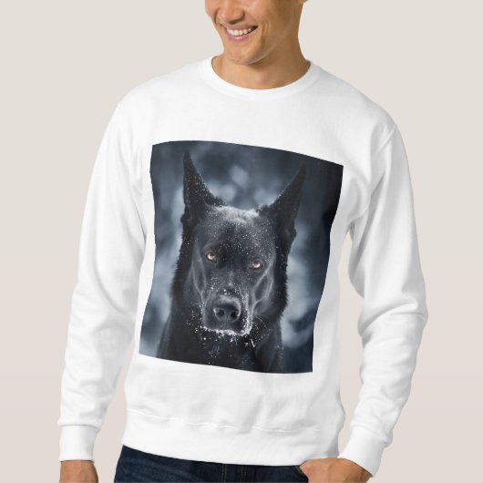Sweatshirt Black German Shepherd (Devant)