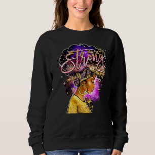 Sweatshirt Black Girl Elle est forte Afro femme Christian Rel