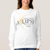 Sweatshirt Black & Gold 2024 Texas Total Solar Eclipse (Devant)