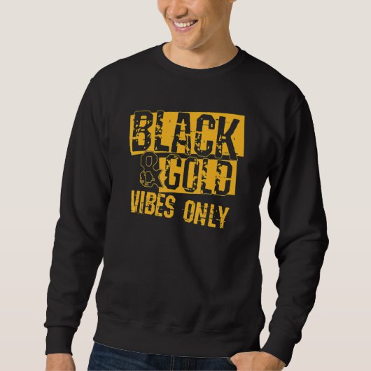 Sweatshirt Black Gold Game Day Group  For High School Footbal (Devant)