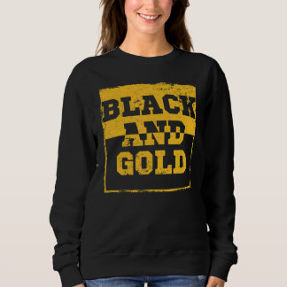 Sweatshirt Black Gold Game Day Group Shirt for High School Fo