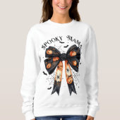 Sweatshirt Black Halloween Éffrayant Mama Bow Coquette (Devant)