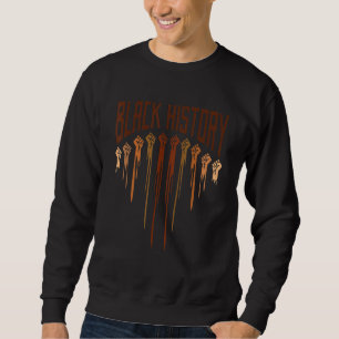 Sweatshirt Black Histoire Mois Poing Femmes Hommes Enfants