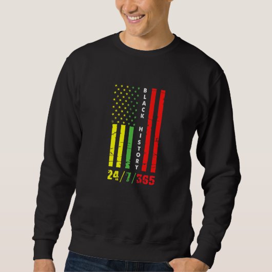 Sweatshirt Black History Mois 247365 African American Flag P (Devant)