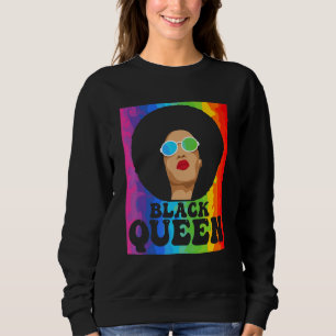 Sweatshirt Black History Mois Black Queen Black Pride Afro W