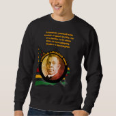 Sweatshirt Black History Mois BOOKER T WASHINGTON Citation (Devant)