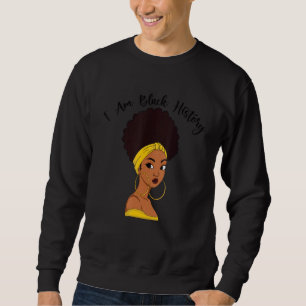 Sweatshirt Black History Mois mignon Afro Femme Je suis Black