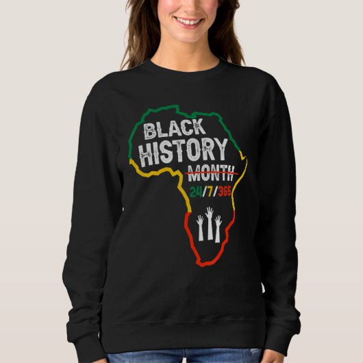 Sweatshirt Black History Month 247365 African Melanin Black P (Devant)