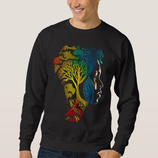 Sweatshirt Black history month African American Ancestors' r (Devant)