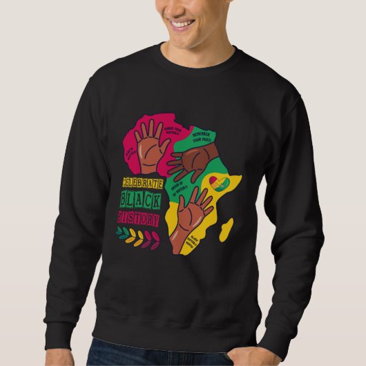 Sweatshirt Black History Month African American Pride Black H (Devant)