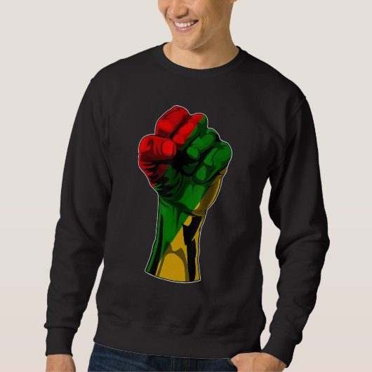 Sweatshirt Black History Month Fist Black Power African Women (Devant)