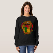 Sweatshirt Black history month with african map flag for afro (Devant entier)