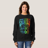 Sweatshirt Black History Month Women Educated Strong Black Qu (Devant entier)