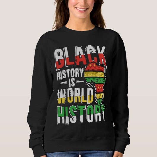 Sweatshirt Black Histroy Month  Prde African American (Devant)