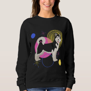 Sweatshirt Black Husky avec Arrière - plan graphique