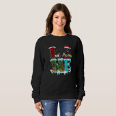 Sweatshirt Black Lab Christmas Tree Light Pajama Dog Xmas (Devant entier)