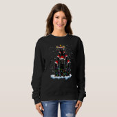 Sweatshirt Black Lab Labrador Christmas Tree Light Noël (Devant entier)