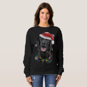 Sweatshirt Black Lab Labrador Christmas Tree Light Pyjama Chi (Devant entier)