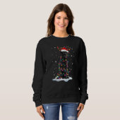 Sweatshirt Black Lab Labrador Christmas Tree Light Pyjama Chi (Devant entier)