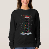 Sweatshirt Black Lab Labrador Christmas Tree Light Pyjama Chi (Devant)
