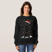 Sweatshirt Black Lab Labrador Christmas Tree Light Pyjama Chi (Devant entier)