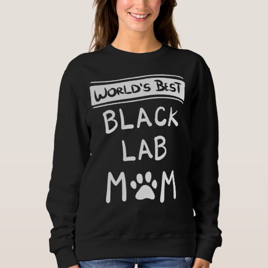 Sweatshirt Black Lab Maman Labrador Retriever Idea Chien Sc (Devant)
