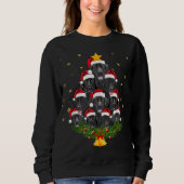 Sweatshirt Black Lab Noël Arbre Amoureux des chiens Noël Noël (Devant)