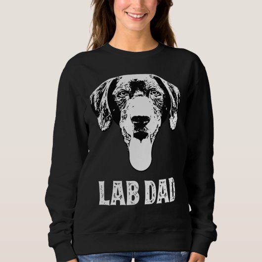 Sweatshirt Black Lab Papa Labrador Retriever (Devant)