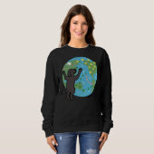 Sweatshirt Black Labrador Chiot I Love Earth (Devant entier)