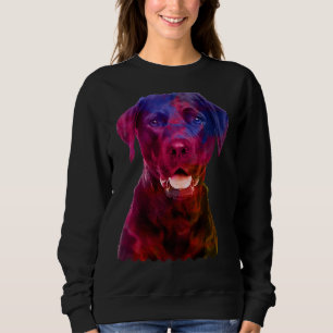 Sweatshirt Black Labrador Dog Watercolor Labrador Retriever