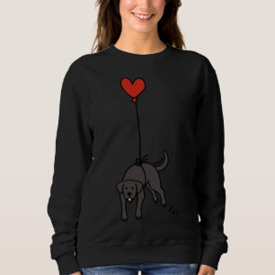 Sweatshirt Black Labrador Flottant Dans L'Air