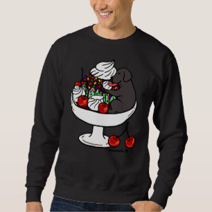 Sweatshirt Black Labrador Ice Cream Sundae