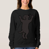 Sweatshirt Black Labrador Puppy Hug (Devant)