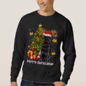 Sweatshirt Black Labrador Retriers Père Noël Christmas Tree L (Devant)