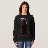 Sweatshirt Black Labrador Retriever Assis Avec (Devant entier)