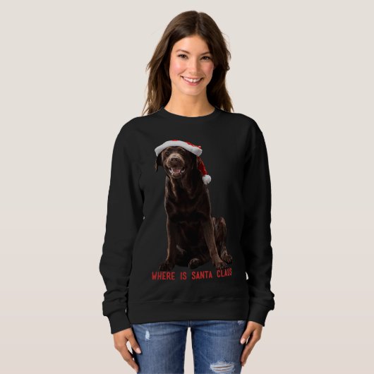 Sweatshirt Black Labrador Retriever Assis Avec (Devant entier)