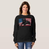 Sweatshirt Black Labrador Retriever Black Lab Papa Maman Amér (Devant entier)